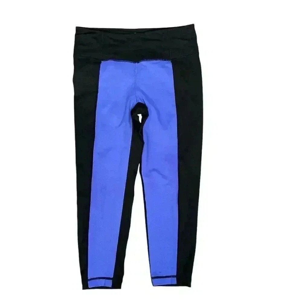 90 Degree By Reflex Yoga Capri Pants Size Small Pre Loved Black & Purple